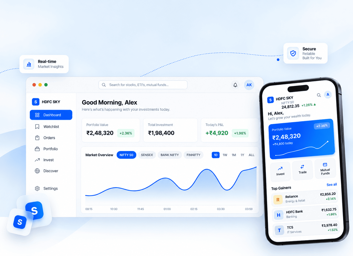 HDFC SKY Dashboard and Mobile App